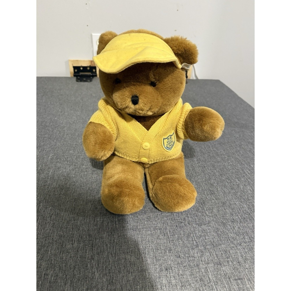 Vintage 1985 Muggins Bear Valley Country Clube GOLF Carousel Teddy Bear Rare